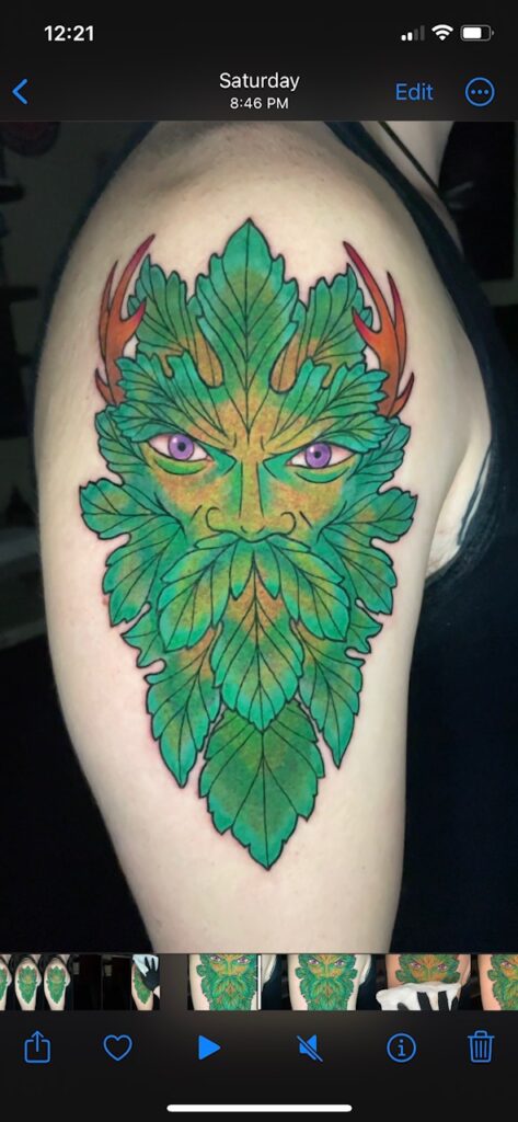 Bethany Hoff - Leaf Man Tattoo